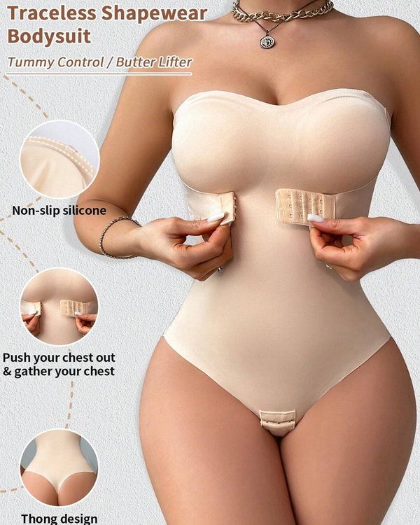 One-piece shapewear non-marking models invisible straps corset waist shaping tight underwear