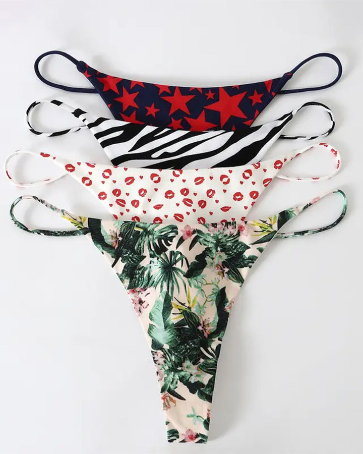 Double-Layer String Cotton T-Back Thong – FloralShe