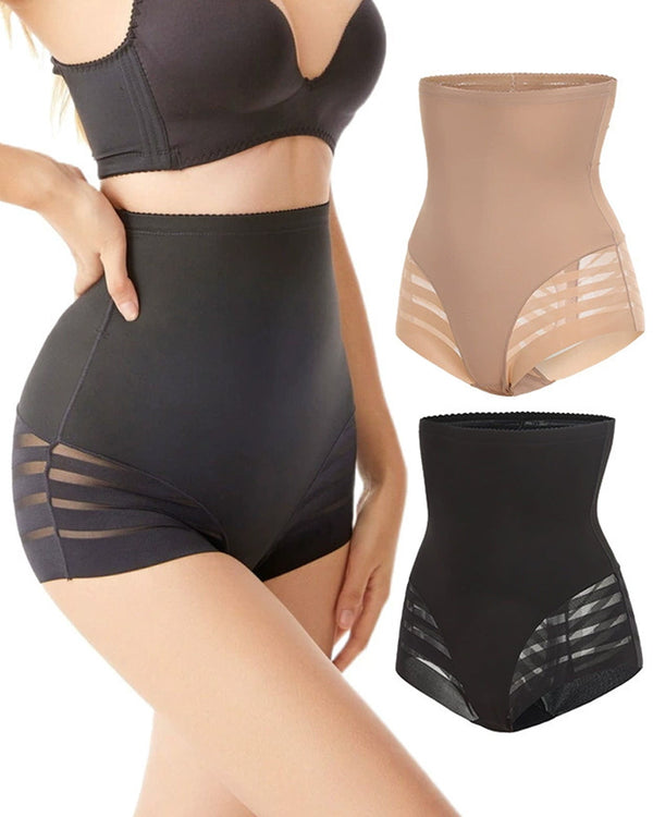Ropa interior moldeadora para mujer de cintura alta, control de abdomen, fuerte, antideslizante, que no se enrolla, levantamiento de caderas