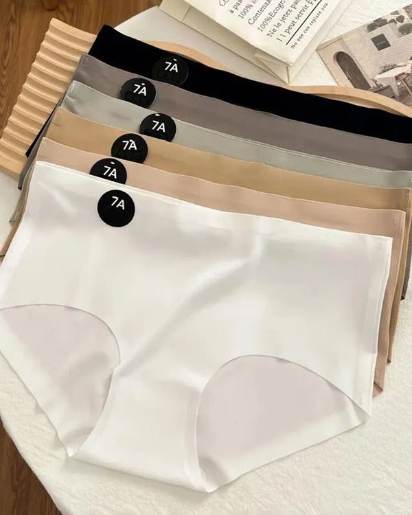 Pack de 6 Cuecas Sem Costuras Antibacterianas de Seda para Mulher Confortáveis