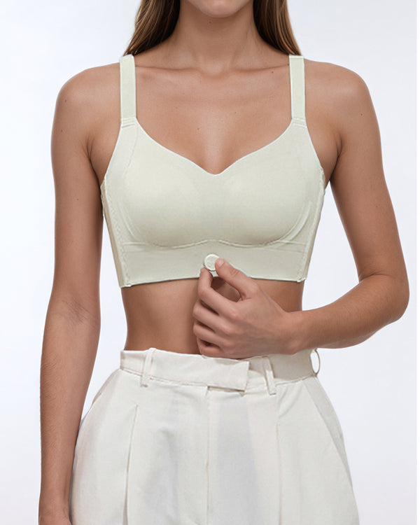 Soutien sem costuras push-up para mulher com fivela giratória para prevenir a flacidez