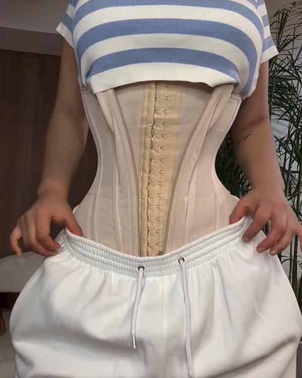 Women's Double Compression Straps Zippered Belly Control Invisible Waist Belt