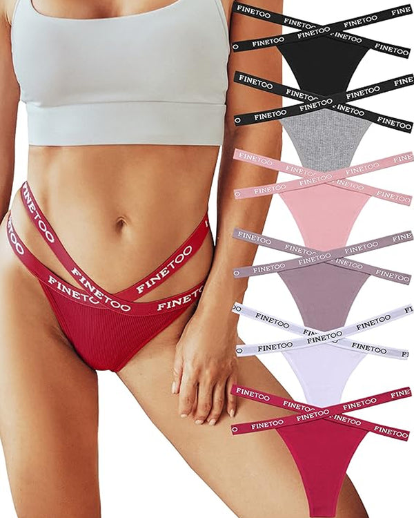 String ceinture de sport croisée sexy à lettres imprimées en coton pour femme, taille haute