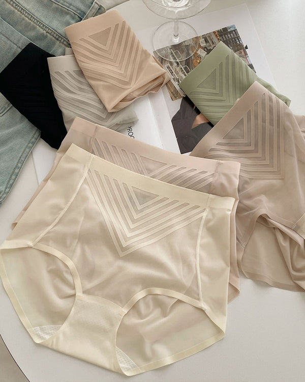 Ropa interior transpirable sin costuras que levanta el abdomen de seda fría de secado rápido