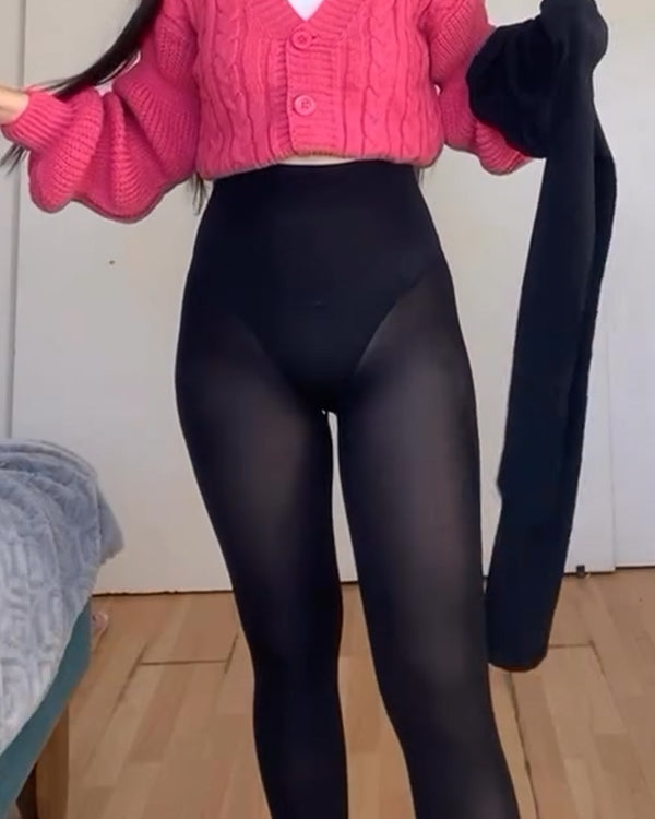 Leggings de cintura alta, que controlam a barriga e levantam as ancas, com tecido elástico