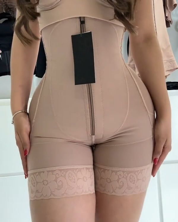 Modelador corporal com fecho, que levanta a barriga, o abdómen e as nádegas para mulher