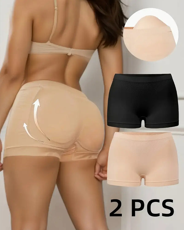 Cuecas boxer modeladoras femininas sem costura para realce das nádegas