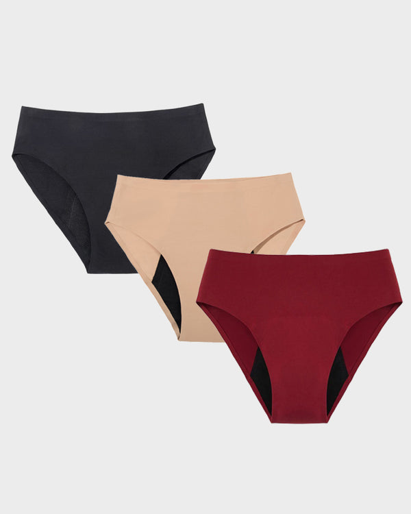 4 layers of seamless leak-proof high-flow reusable menstrual period panties