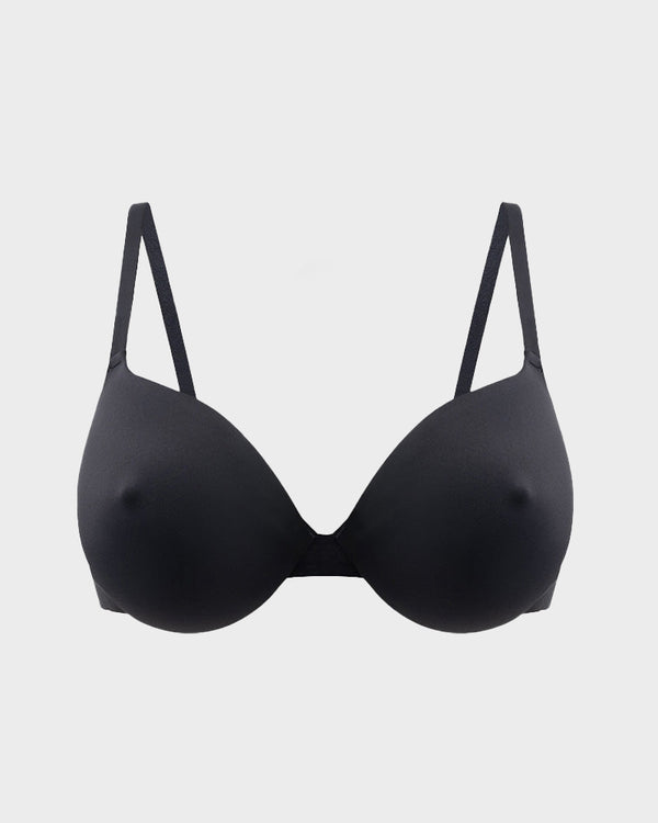 Nipple Push-Up Bra - Black