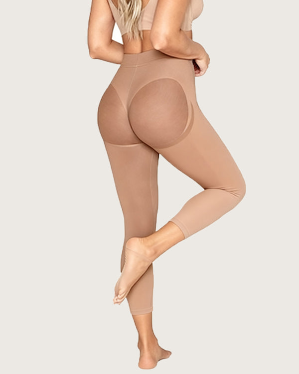 Pantalones moldeadores de malla transpirables de cintura alta invisibles para mujer