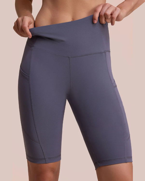 Pantalones cortos de ciclismo sueltos casuales para mujer con bolsillos